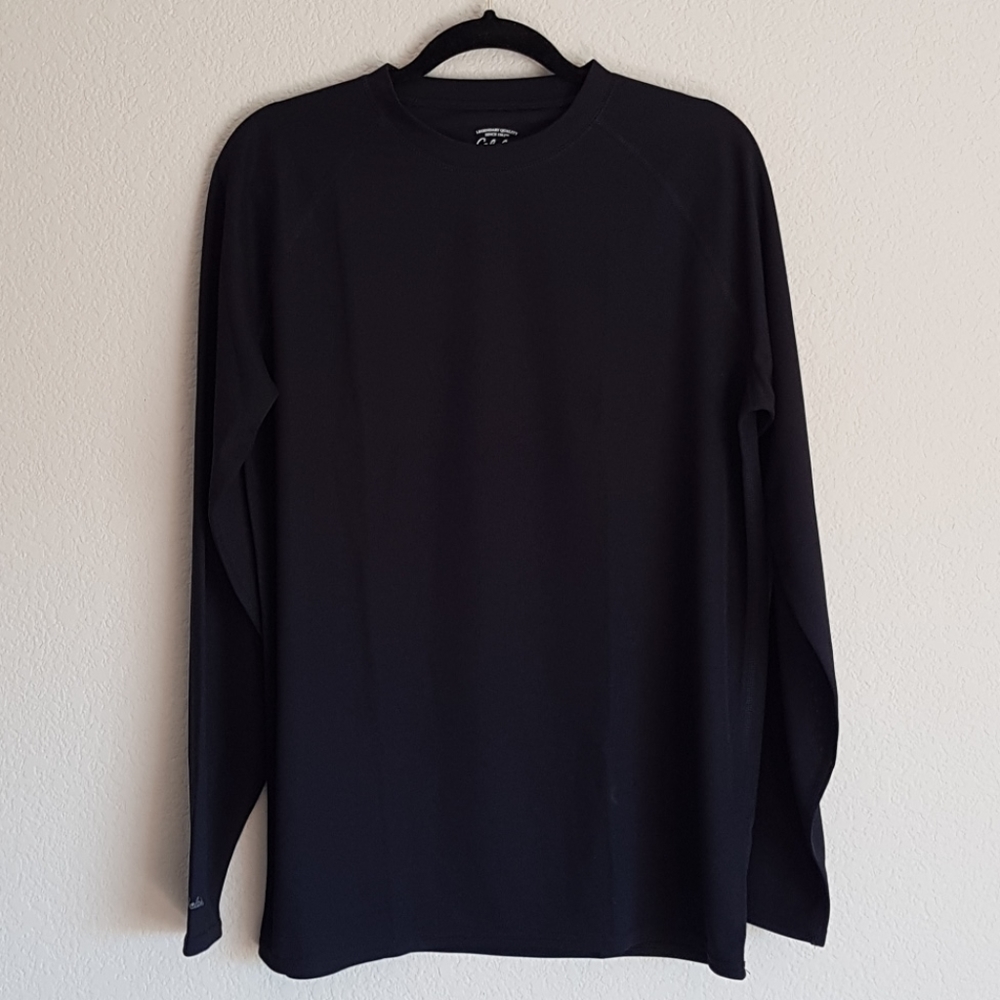 Men's longsleeve black Shirt Large